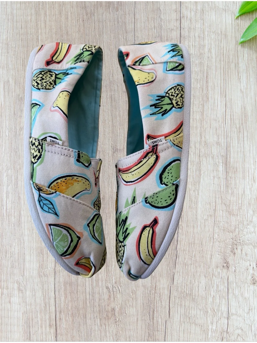 TOMS Tropical Fruit Print Alpargata Slip-On Shoes Women’s 10 EU 42